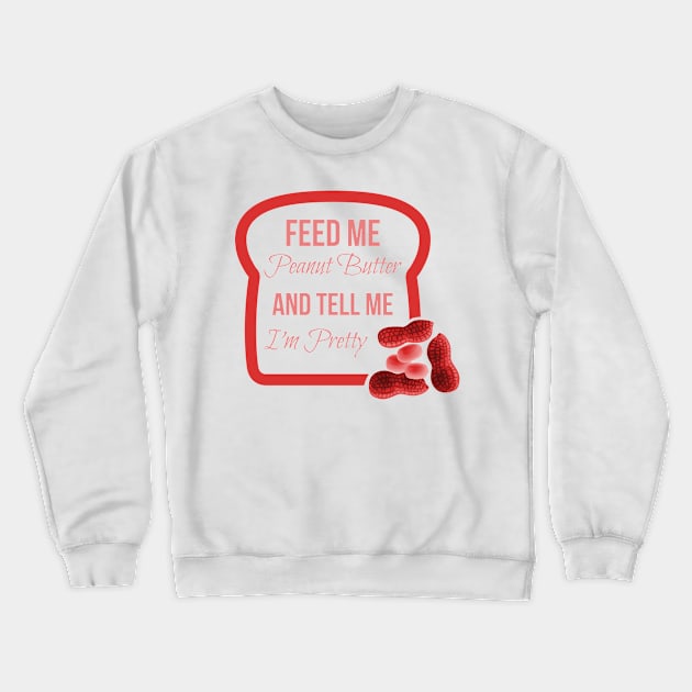 FUNNY PEANUT BUTTER LOVERS DESIGN Crewneck Sweatshirt by Lin Watchorn 